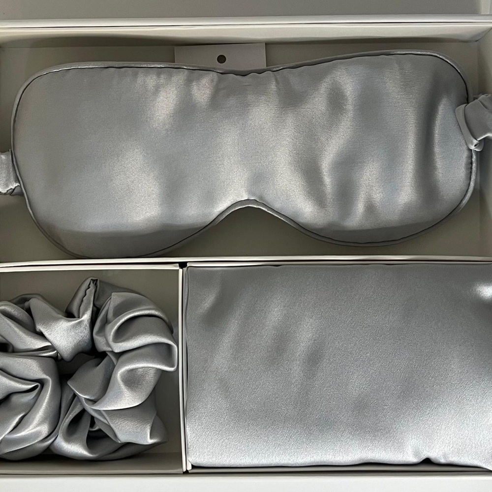 100% Organic Pure Raw Mulberry Silk Pillowcase, Eye Mask & Scrunchie By Fun Silk